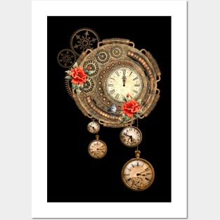 Wonderful steampunk clock Posters and Art